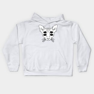 Starry Eyed Illusion Cat Kids Hoodie